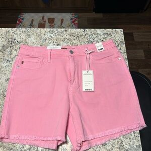 Judy Blue Pink Jean Shorts Modern Fit